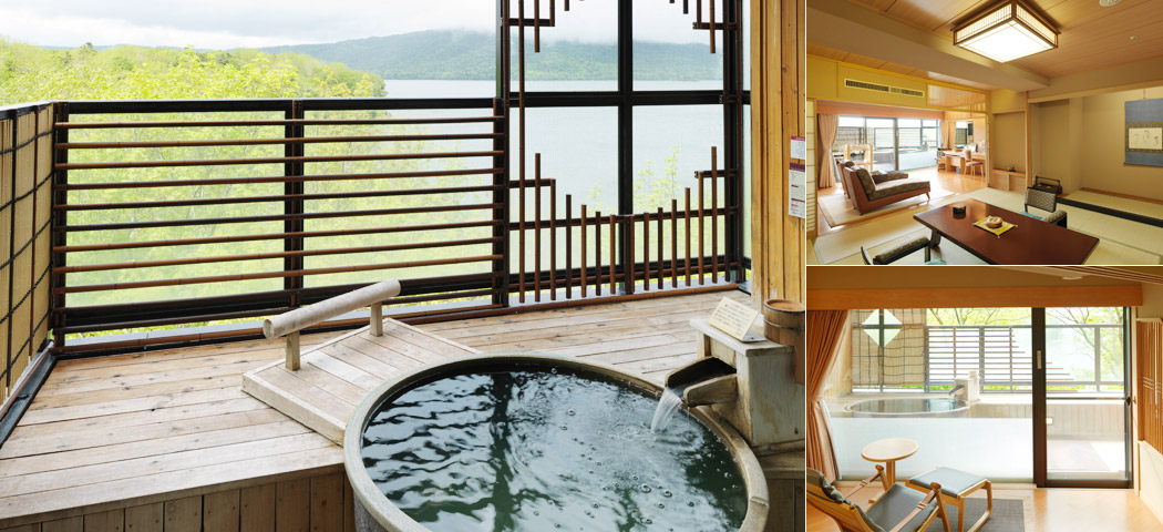 Japanese style room with open-air bath image