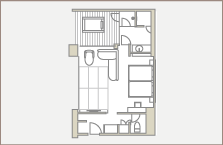 【温泉露天風呂&サウナ付】スイート 間取り図