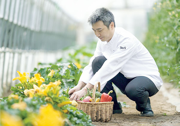 イメージ：地場の生産者から仕入れる食材